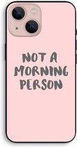 Case Company® - iPhone 13 mini hoesje - Morning person - Biologisch Afbreekbaar Telefoonhoesje - Bescherming alle Kanten en Schermrand