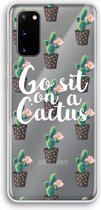 Case Company® - Samsung Galaxy S20 hoesje - Cactus quote - Soft Cover Telefoonhoesje - Bescherming aan alle Kanten en Schermrand