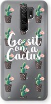 Case Company® - Xiaomi Redmi 9 hoesje - Cactus quote - Soft Cover Telefoonhoesje - Bescherming aan alle Kanten en Schermrand