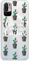 Case Company® - Xiaomi Redmi Note 10 5G hoesje - Cactus quote - Soft Cover Telefoonhoesje - Bescherming aan alle Kanten en Schermrand