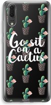 Case Company® - Huawei P20 hoesje - Cactus quote - Soft Cover Telefoonhoesje - Bescherming aan alle Kanten en Schermrand