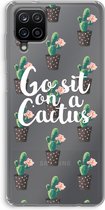 Case Company® - Samsung Galaxy A12 hoesje - Cactus quote - Soft Cover Telefoonhoesje - Bescherming aan alle Kanten en Schermrand