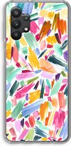 Case Company® - Samsung Galaxy A32 5G hoesje - Watercolor Brushstrokes - Soft Cover Telefoonhoesje - Bescherming aan alle Kanten en Schermrand
