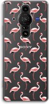 Case Company® - Sony Xperia Pro-I hoesje - Flamingo - Soft Cover Telefoonhoesje - Bescherming aan alle Kanten en Schermrand