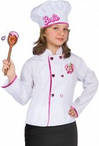 verkleedpak Chef polyester wit/roze 4 jaar 2-delig