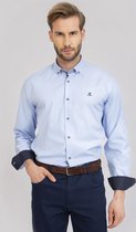 Overhemd "Alejandro" - regular fit - blauw - L- Heren