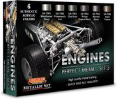 Lifecolor CS51 Engines Perfect Metal Set 3 + 6 pipetjes 2ml