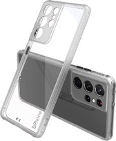 DrPhone SC4 TPU Case – Geschikt voor Galaxy S22 – Schokbestendig + Achterkant Beschermer + cameralens beschermer [Val & Stoot bestendig] – Transparant
