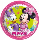 feestborden Minnie Mouse 20 cm papier roze 8 stuks
