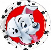 bordjes 101 DalmatiÃ«rs 20 cm papier wit/zwart 8 stuks