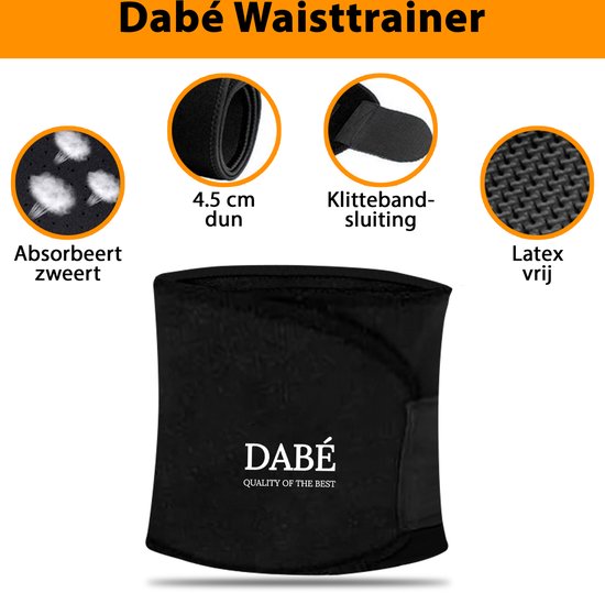 Dabe Waisttrainer - Afslankband buik - Maat M - Corset - Waist shaper - Body shaper - Zweetband buik - Dabé