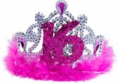 tiara Sweet Sixteen meisjes roze one-size