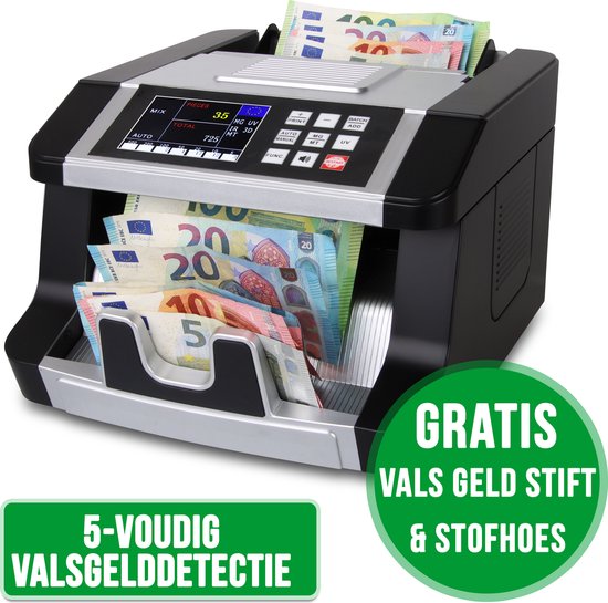 SCANNUM® - Biljettelmachine – 5-voudig Valsgelddetectie - Waardetelling - Biljetten - Geldteller – Geldtelmachine - Valsgelddetector – Geld Teller