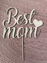 Taarttopper Best mom - Moederdag
