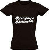 Brommers kieken Dames T-shirt | Twente | Platteland | Achterhoek | Zoenen | Zwart