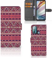 GSM Hoesje Motorola Moto G60 Bookcase Aztec Purple
