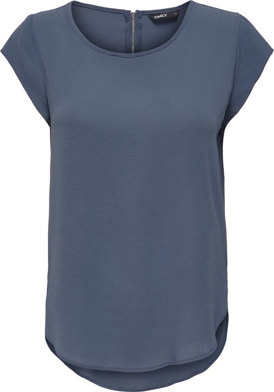 ONLY Damen T-Shirt Onlvic - Viertelarm, Reißverschluss Im Nacken, Lässiger Schnitt, Rosin, Größe 42