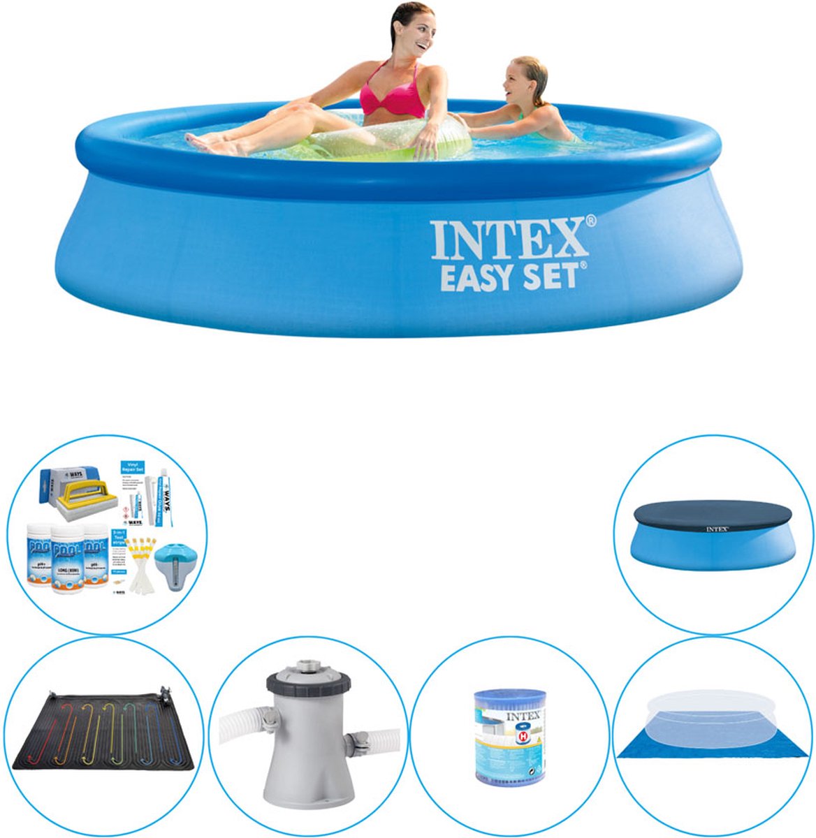 Zwembad Combi Deal - Easy Set Rond 244x61 cm