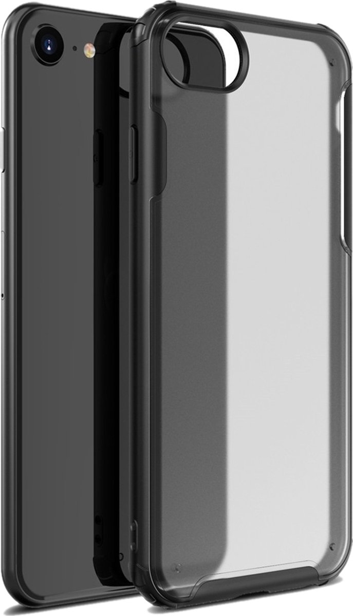 Apple iPhone 8 Hoesje - Mobigear - Shockproof Serie - Hard Kunststof Backcover - Zwart - Hoesje Geschikt Voor Apple iPhone 8