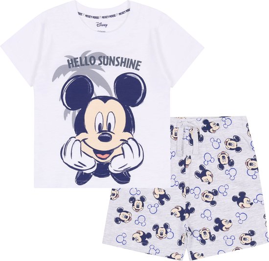 Grijs en wit, zomerset voor baby's - Mickey Mouse DISNEY