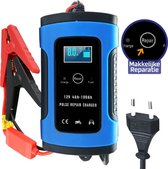 Techgenics Acculader - Druppellader 12V - Voor Motor Auto Scooter Boot Camper - 12V/6A - Blauw