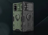Hoesje geschikt voor Samsung Galaxy S21 Plus - CamShield Armor Case - Met Camera Cover - Zwart