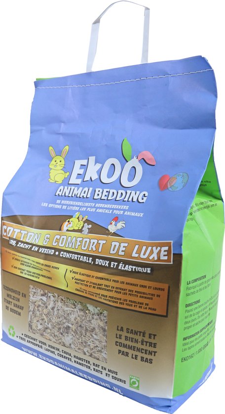 Ekoo Animal Bedding cotton and comfort luxe, 30 liter.
