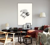 Kornoelje zwart-wit plus (Dogwood) - Foto op Akoestisch paneel - 60 x 90 cm