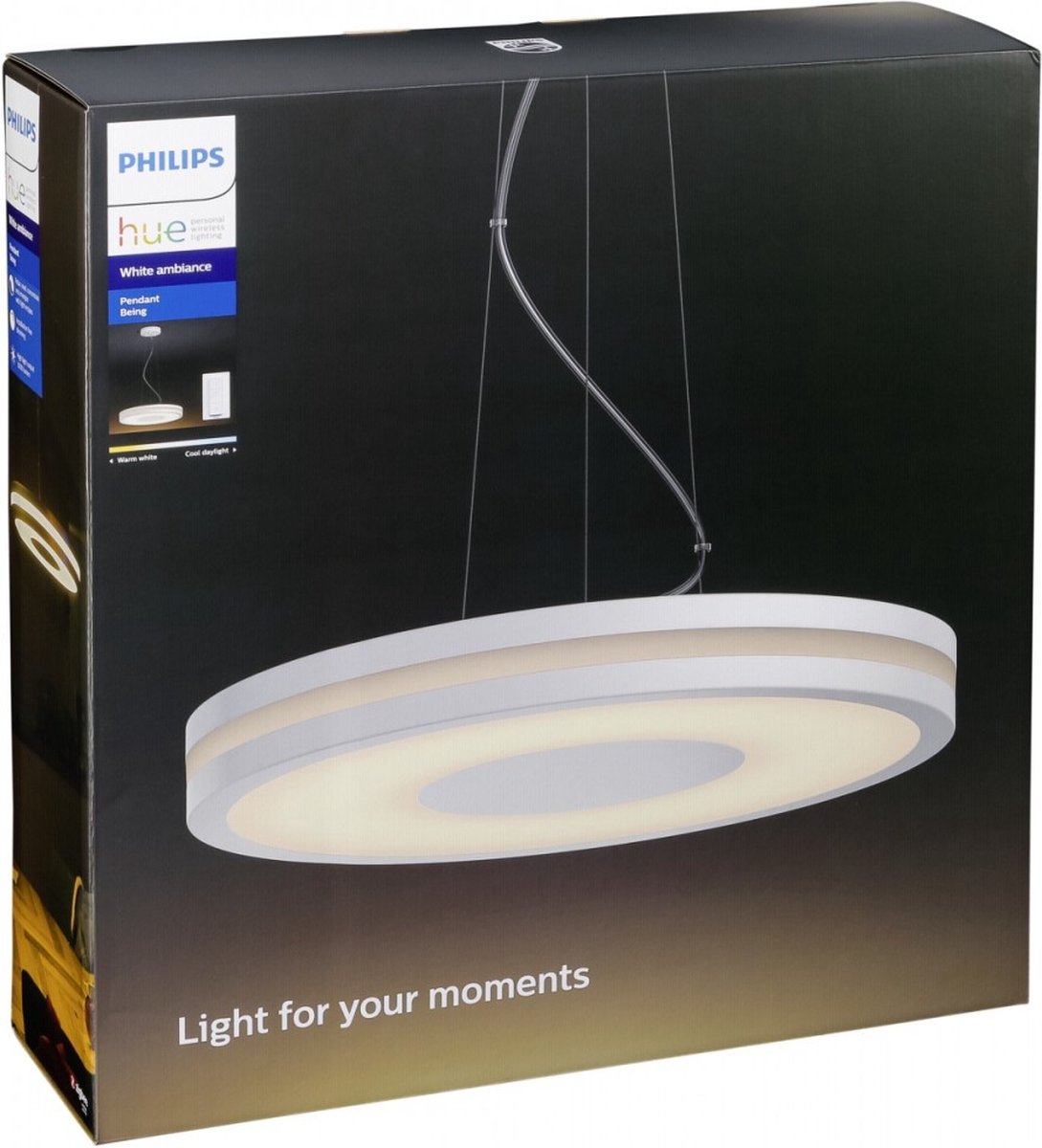 Philips Hue Being Hanglamp - White Ambiance - Wit - 39W - incl. Dimmer Switch