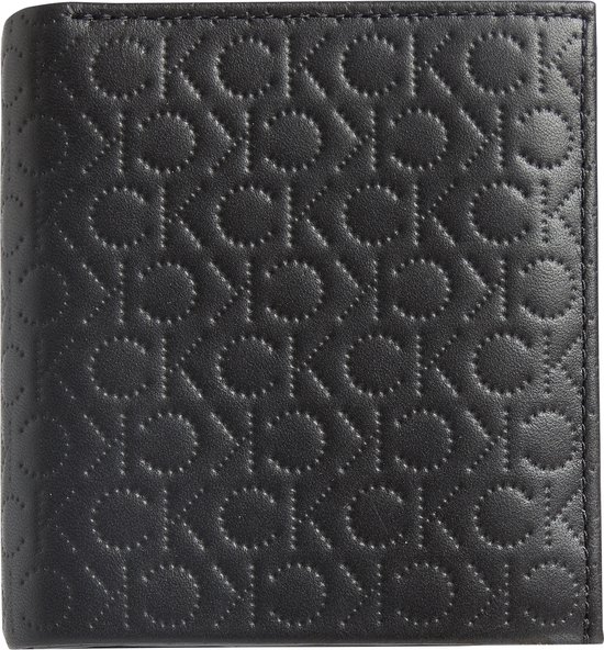 Calvin Klein - Perfed trifold 6cc w/coin portemonnee - heren - black