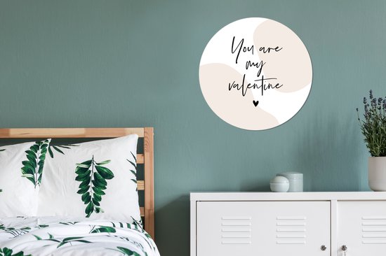 WallCircle - Wall Circle - Wall Circle Inside - Proverbes - Citations - You are my Valentine - Valentine - 60x60 cm - Décoration murale - Peintures Ronds