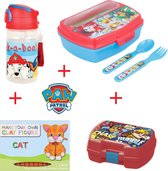 PAW Patrol Lunchbox met Bestek, Metalen Drinkfles en A4 Schrift