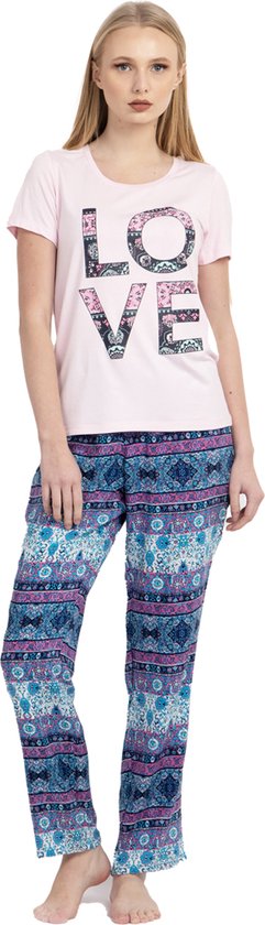 VANILLA - Pyjama femme Love - Deux pièces - Viscose - Rose - PJ1544 - M