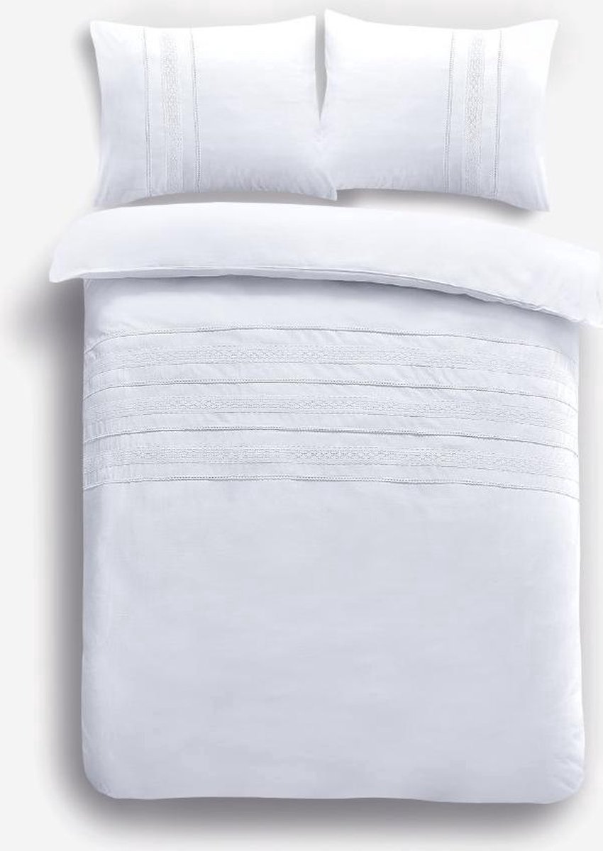 Papillon Madrid Dekbedovertrek - Tweepersoons - 200x200/220 cm - Wit