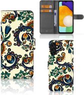 Bookcase Geschikt voor Samsung Galaxy A13 5G | Geschikt voor Samsung Galaxy A04s Hoesje Barok Flower