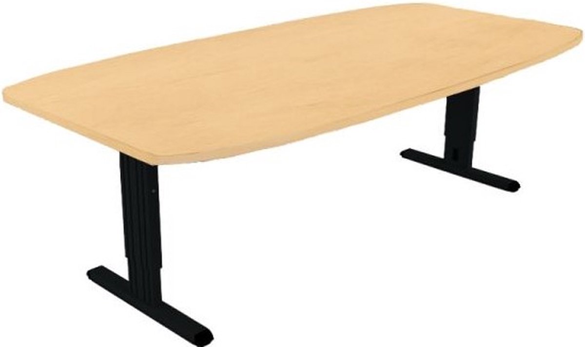 Offeco Bureau Bolton plus - Bureau - Bureautafel - Vergadertafel - Gaming bureau - Game bureau - Computertafel - Desk - Bureau Zwart - Verstelbaar bureau - Gaming Desk - Bureau tafel - Bureau verstelbaar –  Wild peren -240x120cm