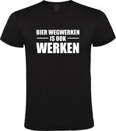 Klere-Zooi - Bier Wegwerken Is Ook Werken - Heren T-Shirt - L