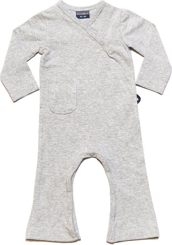 Silky Label jumpsuit stunning grey - Wijde Pijp - maat 62/68 - grijs