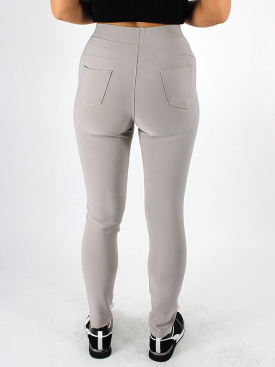 Ban Rijke man Belastingen Dames tregging Romy S/M - Grijs - Luxe & Comfort - Hoge Taille | bol.com