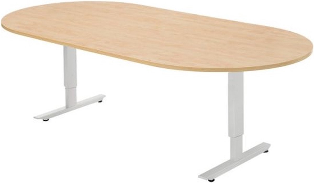 Offeco Bureau York - Bureau - Bureautafel - Vergadertafel - Gaming bureau - Game bureau - Computertafel - Desk - Bureau Aluminium - Verstelbaar bureau - Gaming Desk - Bureau tafel - Bureau verstelbaar  Wild peren -240x120cm-- blad- onderstel- x120