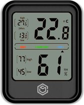 Ease Electronicz Hygrometer - Luchtvochtigheidsmeter - Digitaal Weerstation - Vochtigheidsmeter - Thermometer voor Binnen - Met verlichting