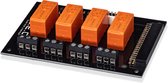 QEC - 5V 4 kanaals relais module - met hoge kwaliteit 16A 230V AC relais / 10A 25V DC - compatible met Raspberry Pi Zero Arduino Tinker Board (Easy Relay 4)