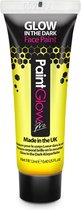 PaintGlow - Glow in the Dark Face paint - Verf - Grime - Make-up - Festival - Evenement - Themafeest - Festival accessoires - 12 ml - geel