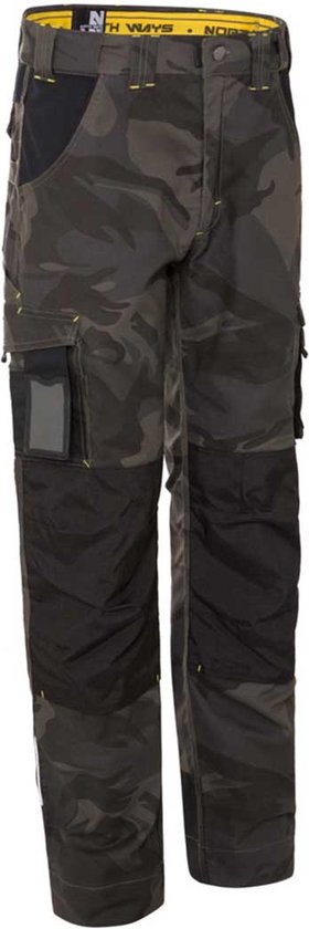 Pantalon de travail Adam 1204 de Nine Worths - Vert olive/camouflage - 38/32