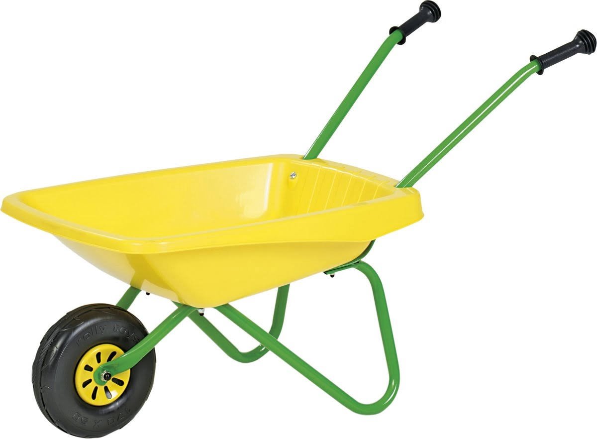 Brouette En Métal Pour Enfant – Jouet De Jardin Jaune Et Noir – Capacité 50 Kg – Pour 2 Ans Et Demi Et Plus – Dimensions 81,5 Cm