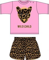 Fun2wear - kinder - meisjes - shortama - Wild Child - Pink - maat 146/152