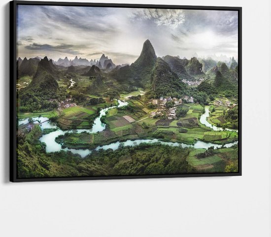 Eerder Voel me slecht extase Li River - China Landschap | 100x70 cm | Landschap | Canvas schilderij |  Zonder lijst... | bol.com
