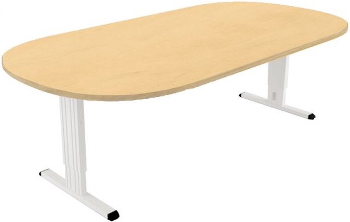 Offeco Bureau Bolton - Bureau - Bureautafel - Vergadertafel - Gaming bureau - Game bureau - Computertafel - Desk - Bureau Wit - Verstelbaar bureau - Gaming Desk - Bureau tafel - Bureau verstelbaar   Wild peren -240x120cm-- blad-  onderstel- x120