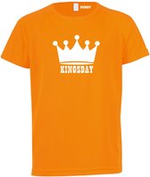 T-shirt kinderen Kingsday | Koningsdag kleding kinderen | oranje shirt | Oranje | maat 92