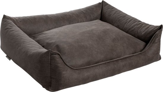 MaxxNobel Orthopedisch Hondenkussen - Lederlook/Teddy - L - 120 x 85 - Olijf